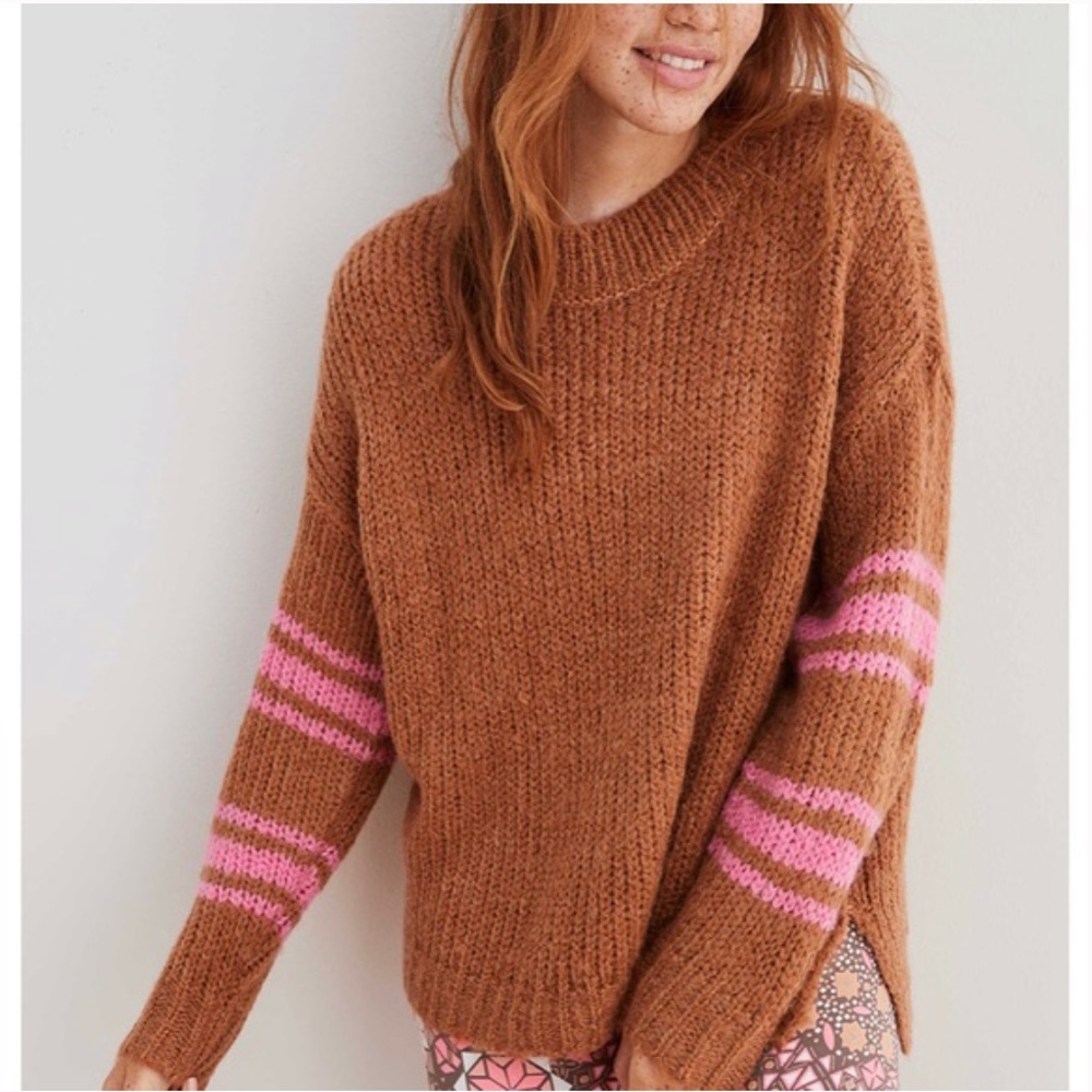 🔥NEW American Eagle Aerie Oversized Knit Sweater